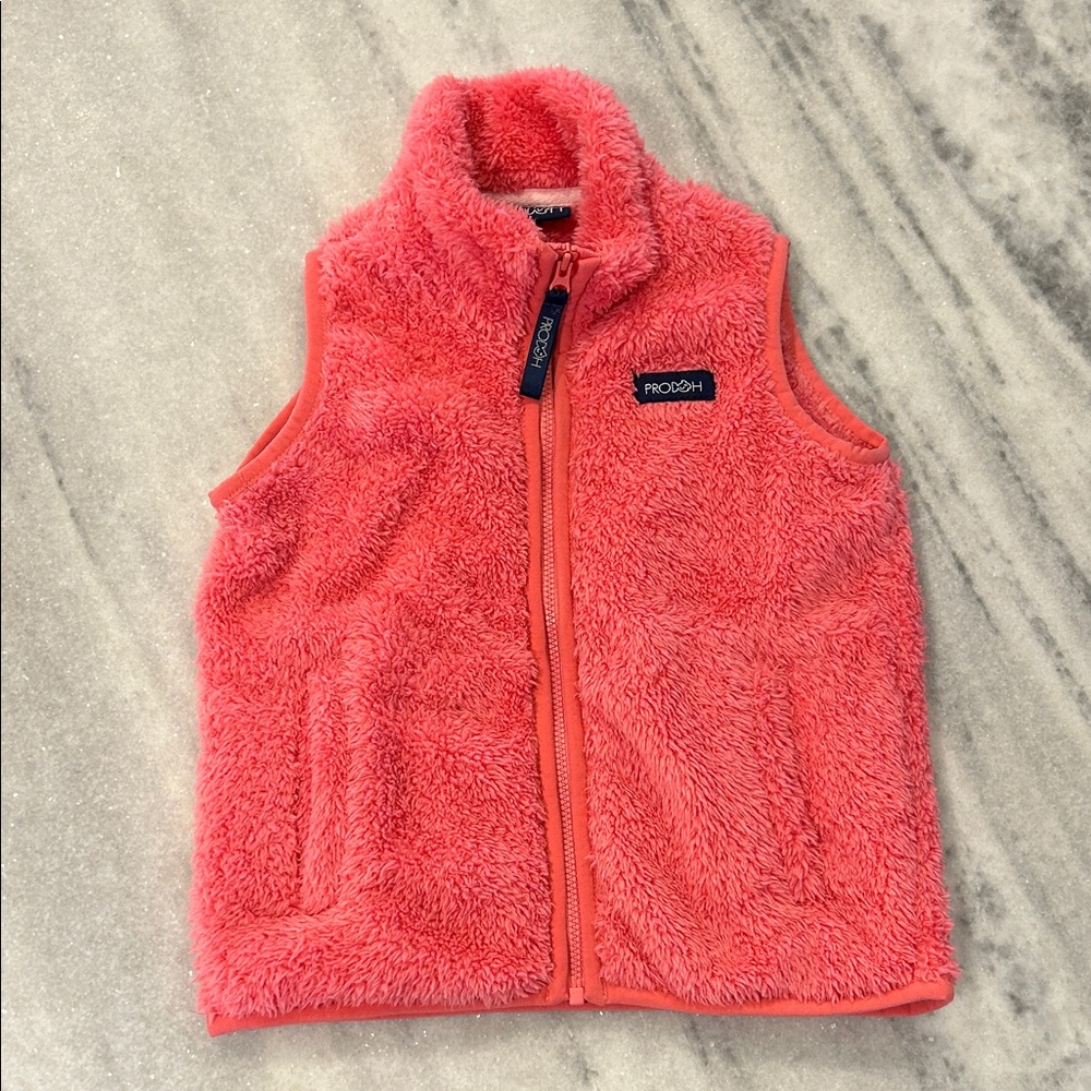 PRODOH Toddler Girls Sherpa Vest sz 3T in Pink